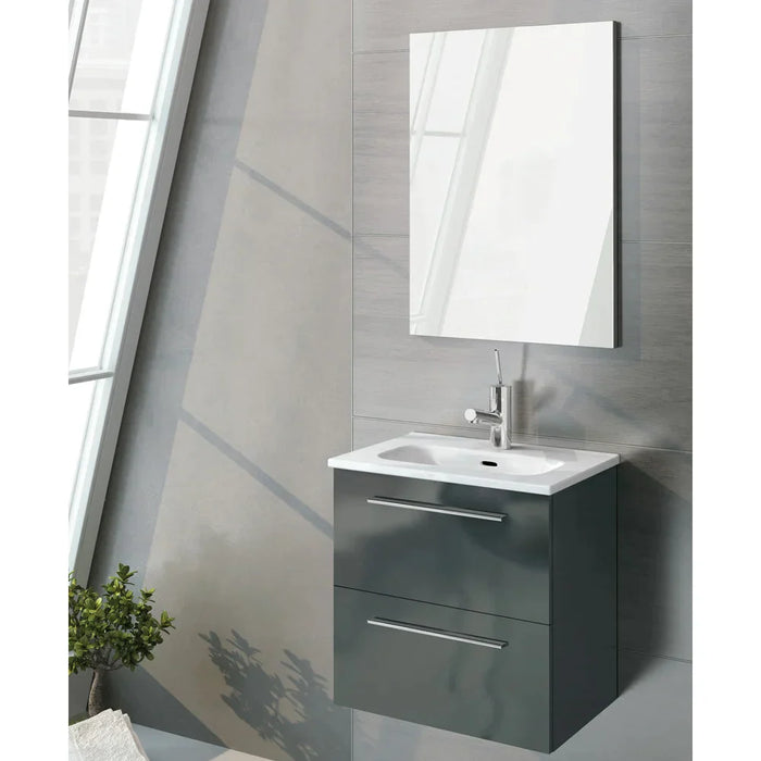 Sonas Paris 500mm 2 Drawer Wall Hung Vanity Unit With Basin