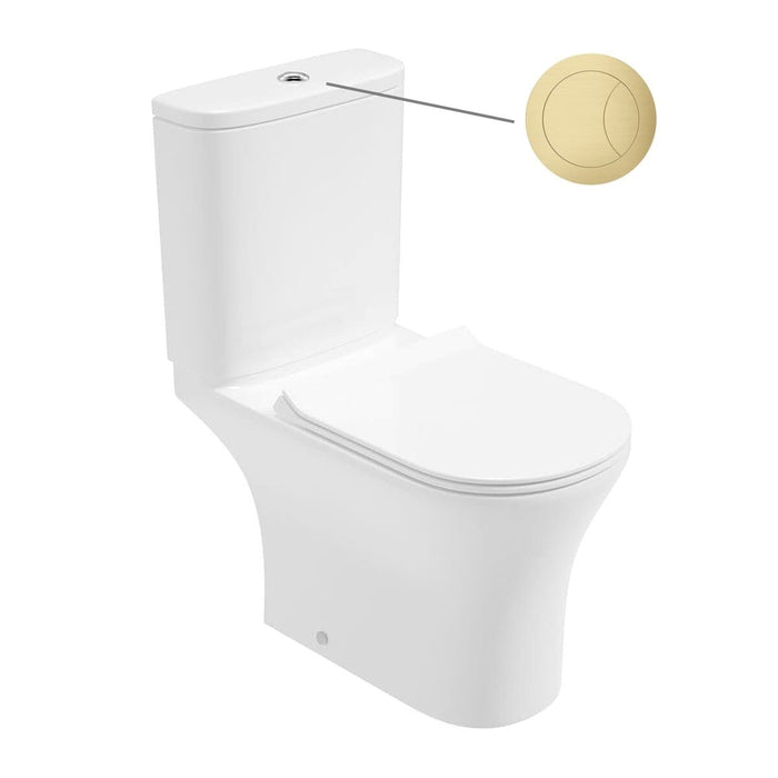 Sonas Pena Rimless Open Back Close Coupled Toilet With Seat & Cistern