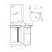 Sonas Prague 450mm 1 Door Floorstanding Vanity Unit