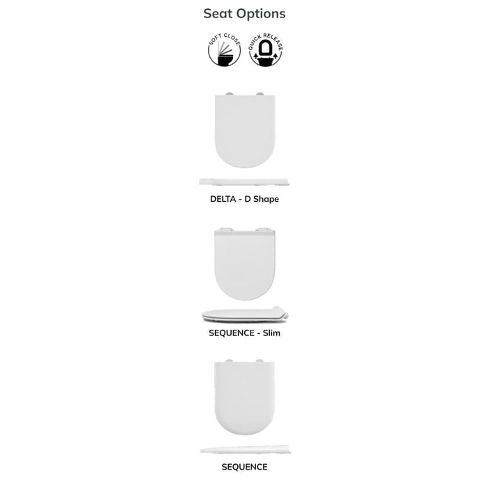 Sonas Base Rimless Open Back Close Coupled Toilet And Soft