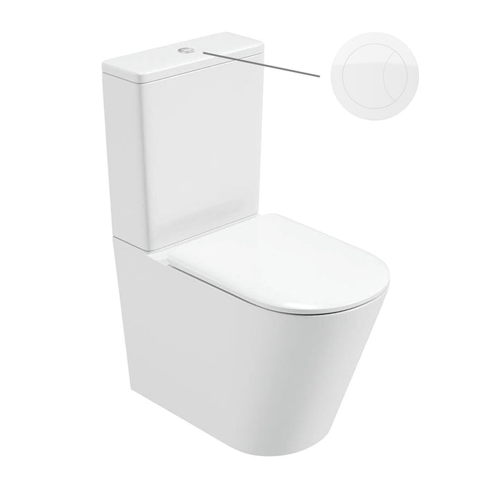 Sonas Reflections Rimless Fully Shrouded Close Coupled Toilet with Seat & Cistern