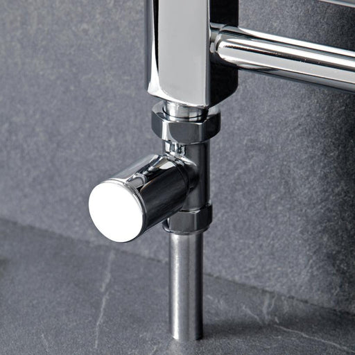 Sonas Round Straight Radiator Valves - Chrome Heating