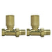 Sonas Round Straight Radiator Valve - Brushed Gold