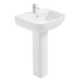 Sonas Rubix Basin With Full Pedestal 520mm Wide 1 Tap Hole