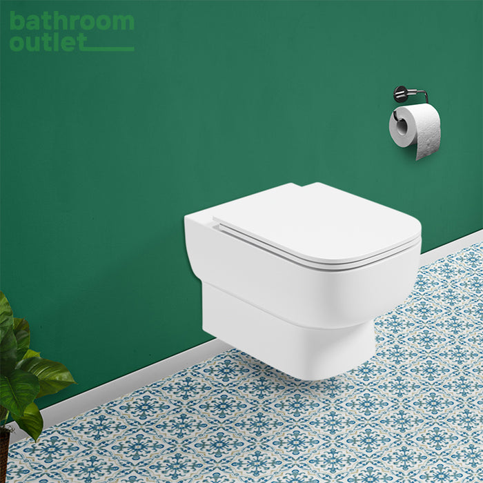 Sonas Rubix Rimless Wall Hung Toilet And Seat - Toilets