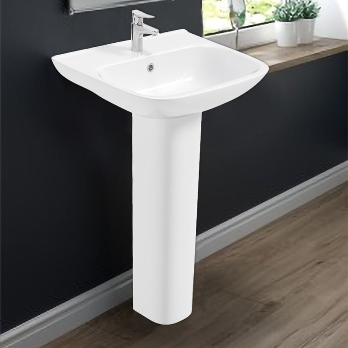 Sonas Scala Basin With Full Pedestal 1 Tap Hole - Basins