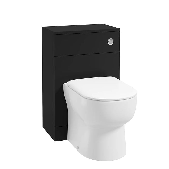 Sonas Scandinavian Back To Wall WC Unit - Matt Black