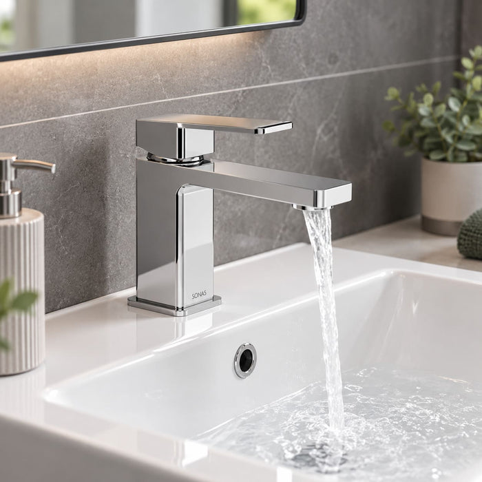 Sonas Score Basin Mixer Tap with Free Waste