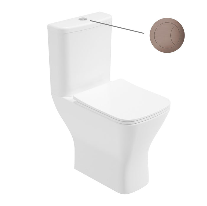 Sonas Score Rimless Open Back Close Coupled Toilet with Soft Close Seat