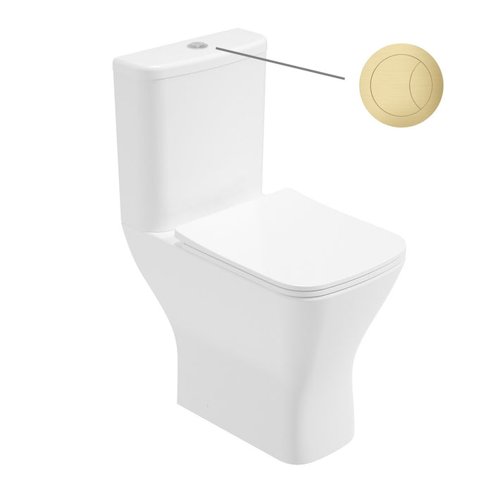 Sonas Score Rimless Open Back Close Coupled Toilet with Soft Close Seat