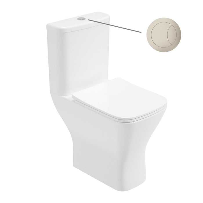 Sonas Score Rimless Open Back Close Coupled Toilet with Soft Close Seat