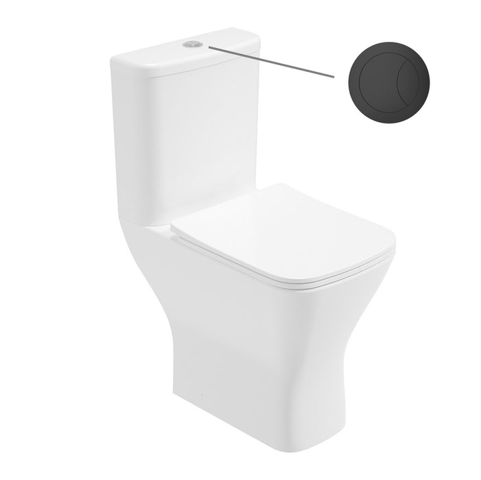 Sonas Score Rimless Open Back Close Coupled Toilet with Soft Close Seat