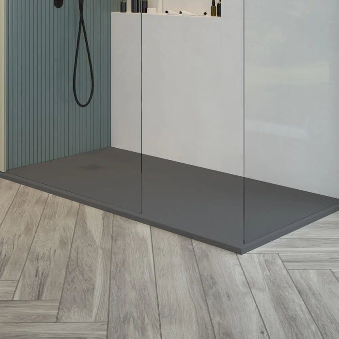 Sonas Slate Antislip Rectangular Shower Tray With Waste