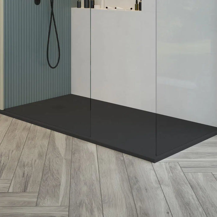 Sonas Slate Antislip Rectangular Shower Tray With Waste