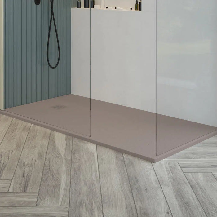 Sonas Slate Antislip Rectangular Shower Tray With Waste