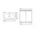 Sonas Smart 600mm 2 Door Vanity Unit With Slim Basin - Wall