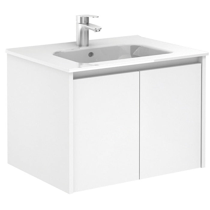 Sonas Smart 600mm 2 Door Vanity Unit With Slim Basin - Wall