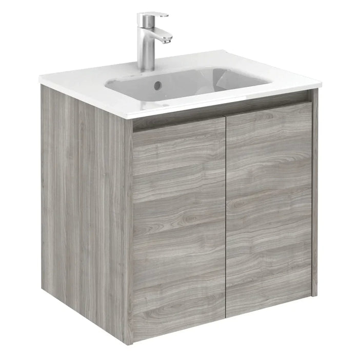 Sonas Smart 600mm 2 Door Vanity Unit With Slim Basin - Sandy