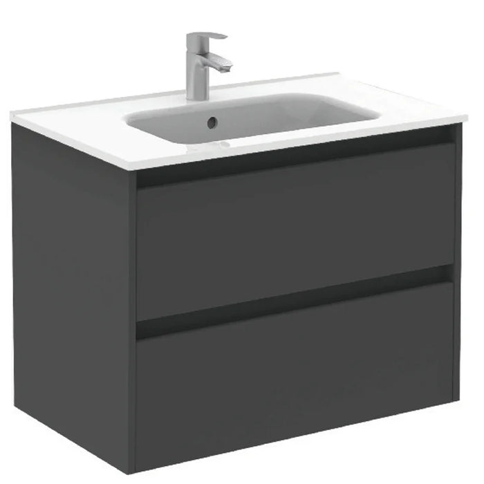 Sonas Smart Vanity Unit With Slim Basin - Gloss Grey / 800mm