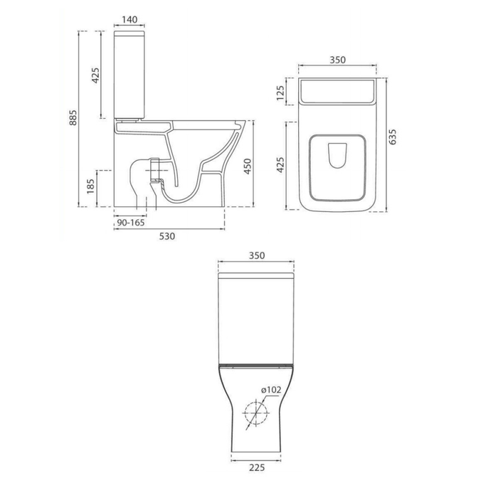 Sonas Sophia Rimless Fully Shrouded Comfort Height Toilet