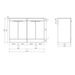 Sonas Stockholm 1200mm 4 Door Floorstanding Countertop