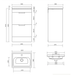 Sonas Stockholm 2 Drawer Floorstanding Vanity Unit