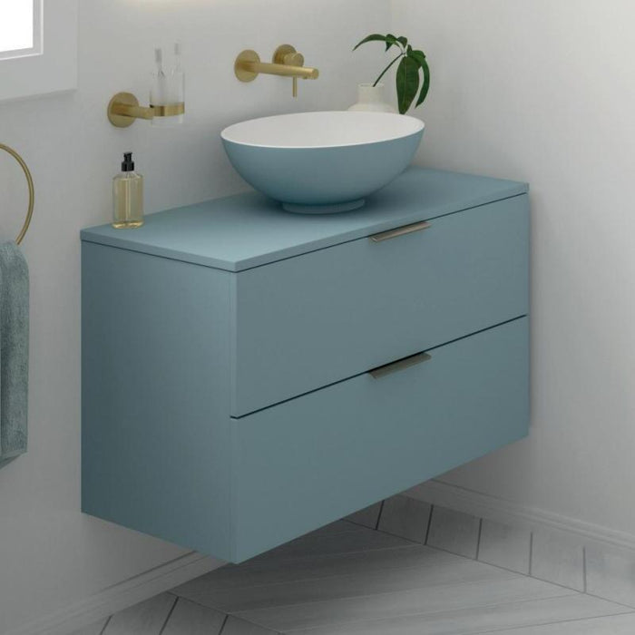 Sonas Stockholm 2 Drawer Wall Hung Unit With Countertop And Handle