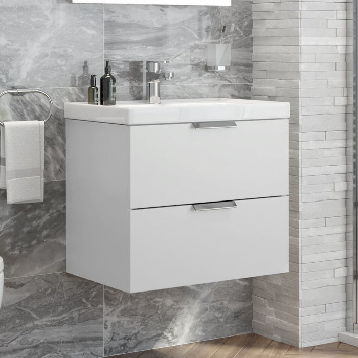 Sonas Stockholm Wall Hung Vanity Unit With Basin & Handle