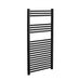 Sonas Straight Heated Towel Rail - 1200mm X 600mm / Black