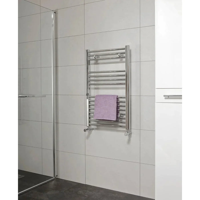 Sonas Straight Heated Towel Rail - 800mm X 500mm / Chrome