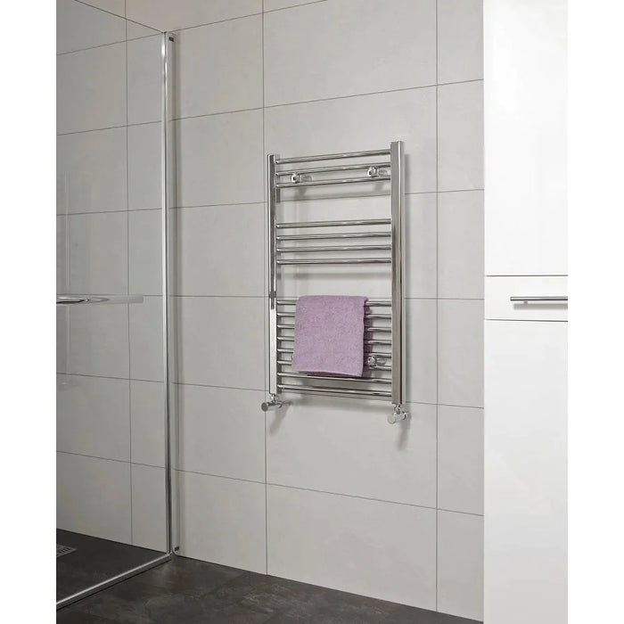 Sonas Straight Heated Towel Rail - 800mm X 600mm / Chrome