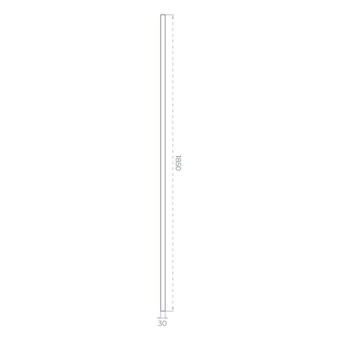 Sonas Strata 30mm Shower Door Extension Profile - Chrome