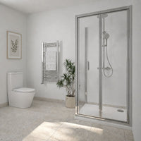Sonas Strata 6mm Bi-Fold Shower Door with Side Panel - Chrome