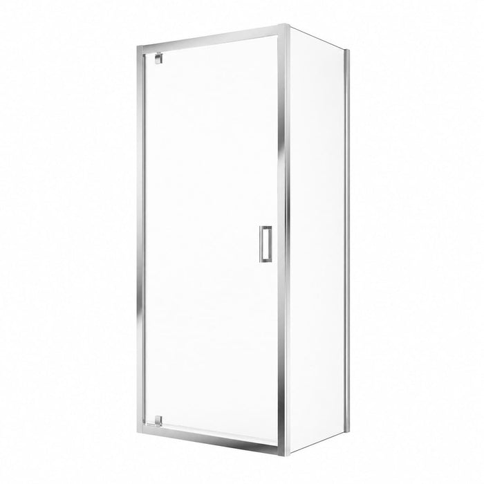 Sonas Strata 6mm Pivot Shower Door with Side Panel - Chrome