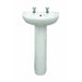 Sonas Strata Basin With Full Pedestal - 450mm / 2 Tap Holes