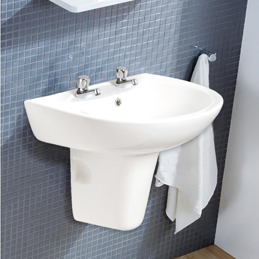 Sonas Strata Basin With Semi Pedestal — Bathroom Outlet