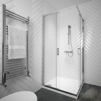 Sonas Strata 6mm Double Door Corner Entry Shower Door - Chrome