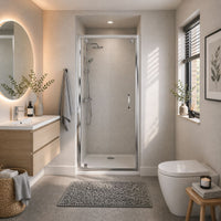 Sonas Strata 6mm Recessed Pivot Shower Door - Chrome