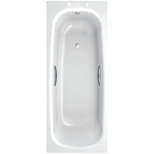Sonas Strata Single Ended Steel Bath With Grips - 1500mm X