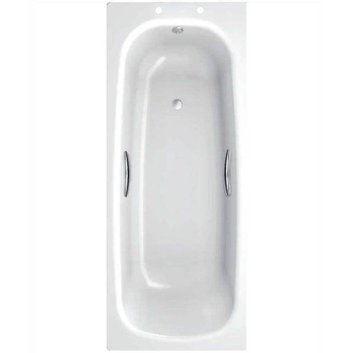 Sonas Strata Single Ended Steel Bath With Grips - 1500mm X