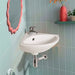 Sonas Strata Wall Hung Corner Basin 390mm Wide 1 Tap Hole