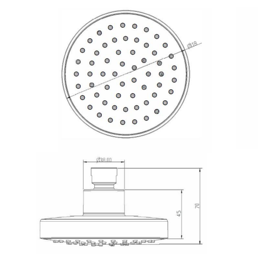 Sonas Sync Round Shower Head - 120mm - Chrome - 120mm