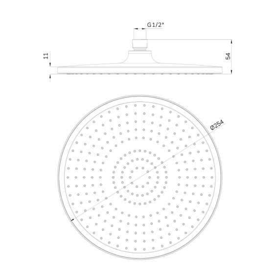 Sonas Sync Round Shower Head - 250mm