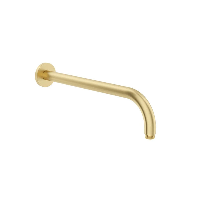 Sonas Sync Round Wall Shower Arm - 345mm Long - Brushed Gold