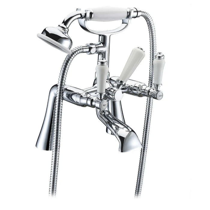 Sonas Traditional Lever Bath Shower Mixer Tap - Chrome