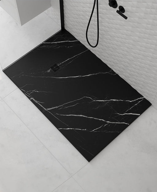 Sonas Unity Rectangular Shower Tray With Waste - Black