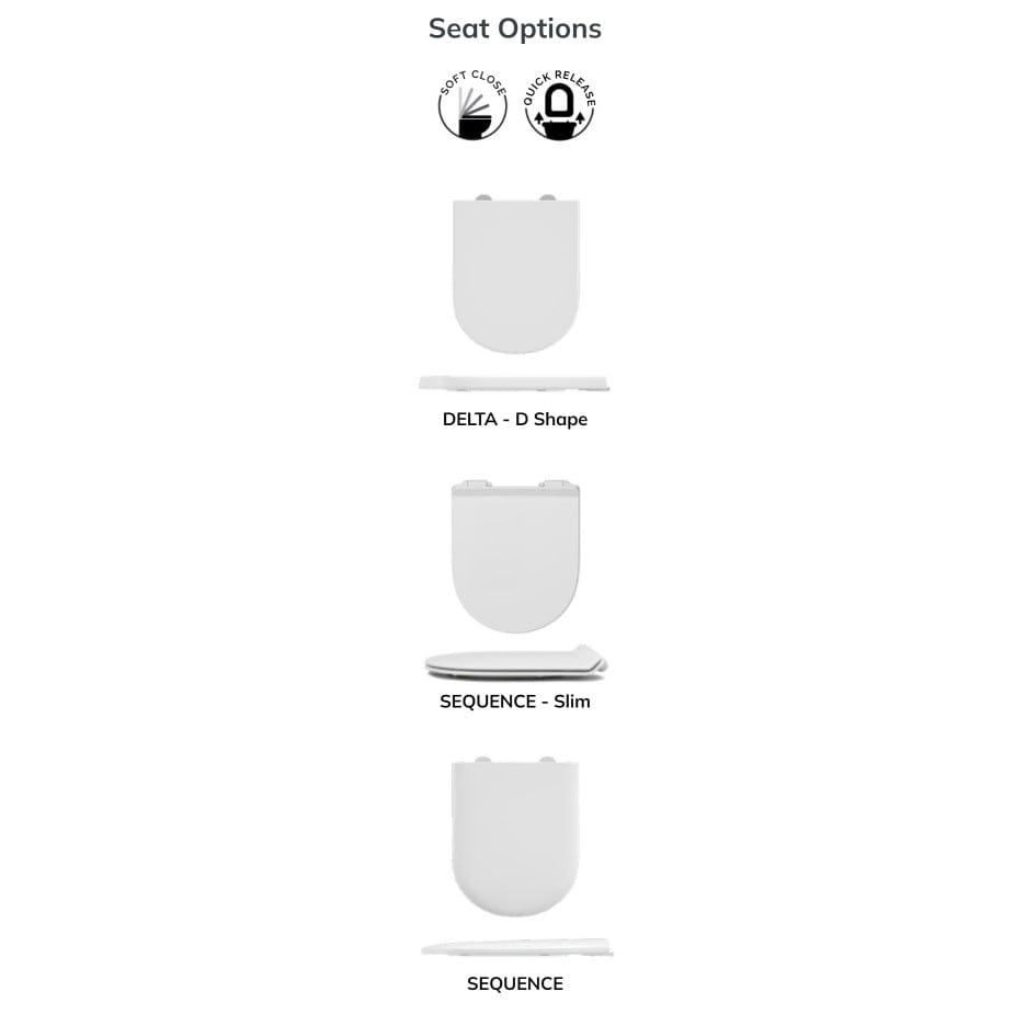 Sonas Base Rimless Open Back Close Coupled Toilet And Soft