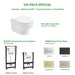 Sonas Via Rimless Wall Hung Toilet With Frame Cistern