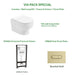 Sonas Via Rimless Wall Hung Toilet With Frame Cistern