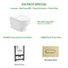 Sonas Via Rimless Wall Hung Toilet With Frame Cistern